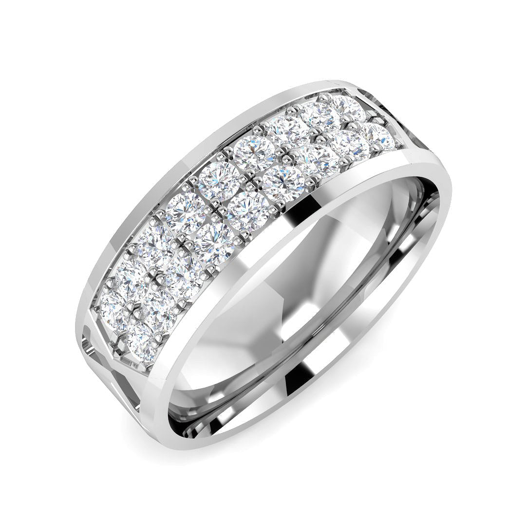 Fancy Diamond Ring 0.7ct – SR3581 – 18k White Gold