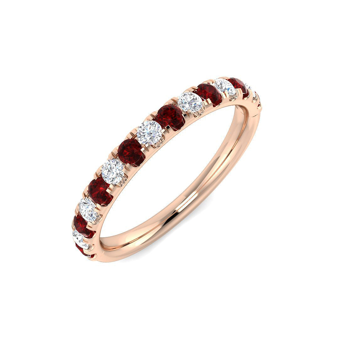 Half Eternity Diamond Ring 0.5ct–0.6ct – SR7945~RY – 18k Rose Gold