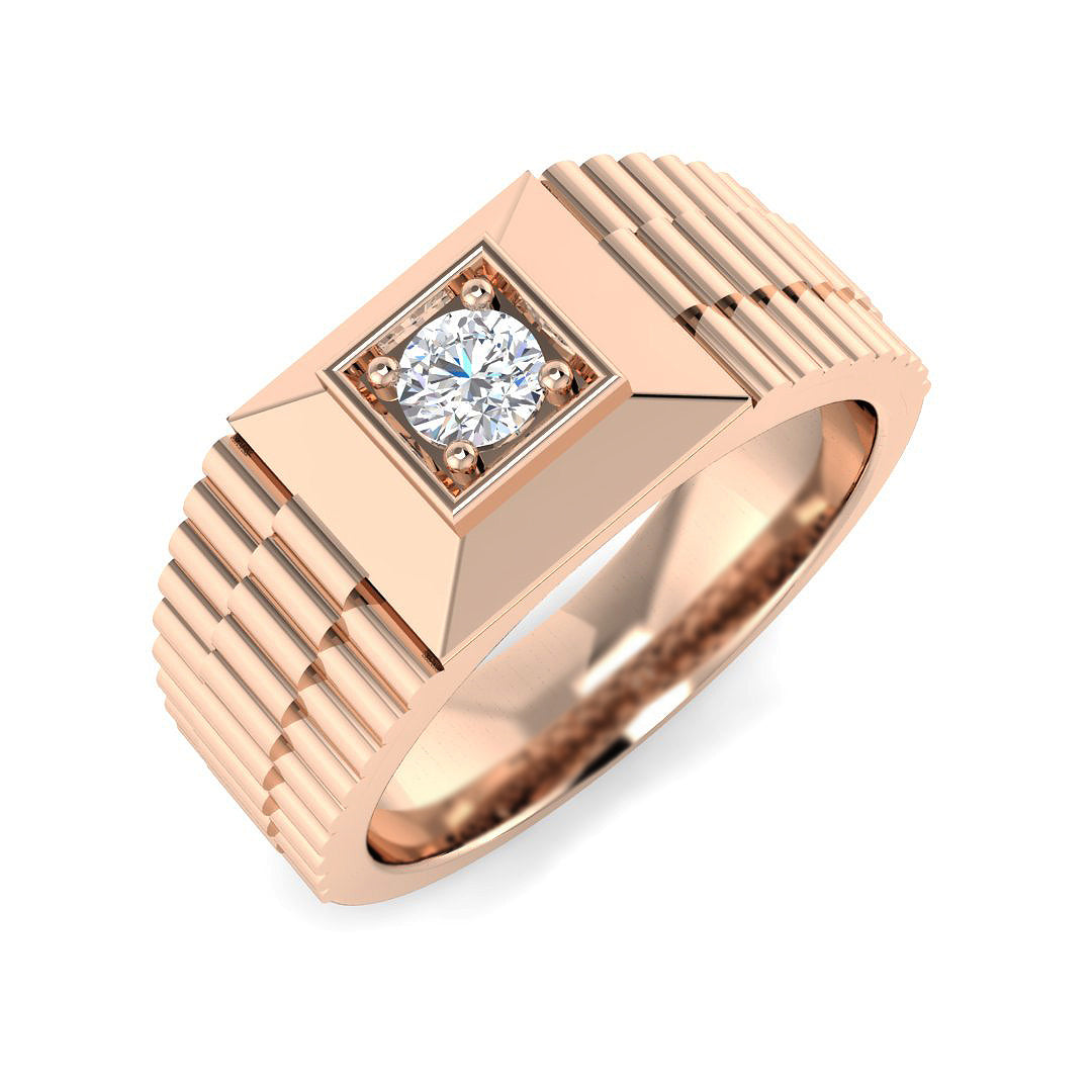 Signet Diamond Ring 0.23ct–1.03ct – SR4462 – 18k Rose Gold