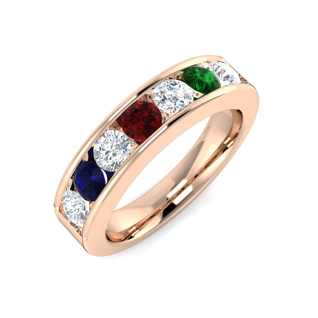Half Eternity Diamond Ring 0.98ct–1.13ct – BJR0423 – 18k Rose Gold