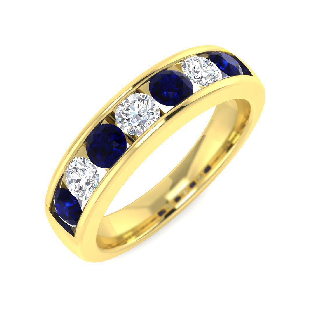 Half Eternity Diamond Ring 1.68ct – BJR0441~BS – 18k Yellow Gold