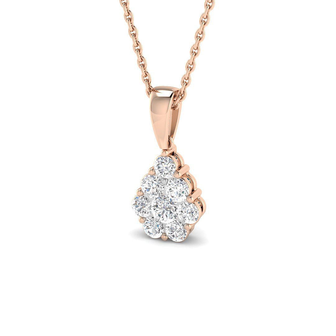 Cluster Diamond Ring 0.44ct – XYP1911 – 18k Rose Gold