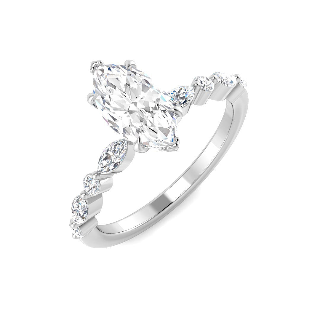 Engagement Lab-Grown Diamond Ring 1.33ct – SR6807 – 18k White Gold