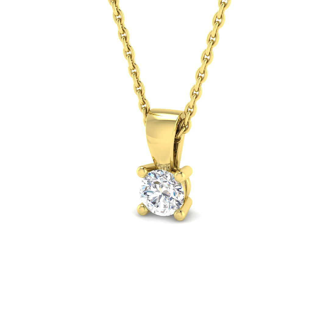 Solitaire Diamond Ring 0.26ct – SP4993A-4.0MM – 18k Yellow Gold