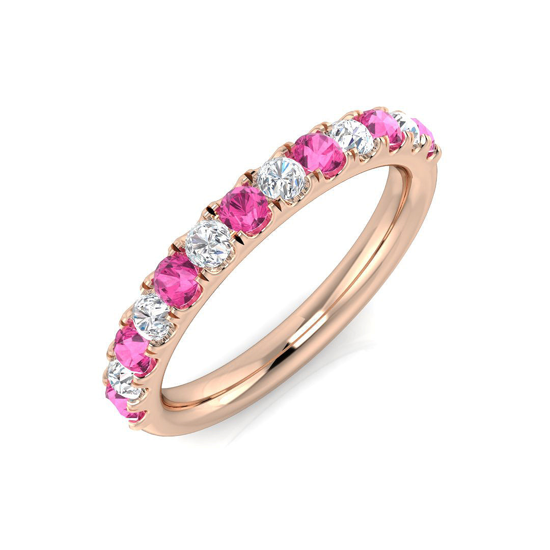 Half Eternity Diamond Ring 0.62ct – SL9586~PS – 18k Rose Gold