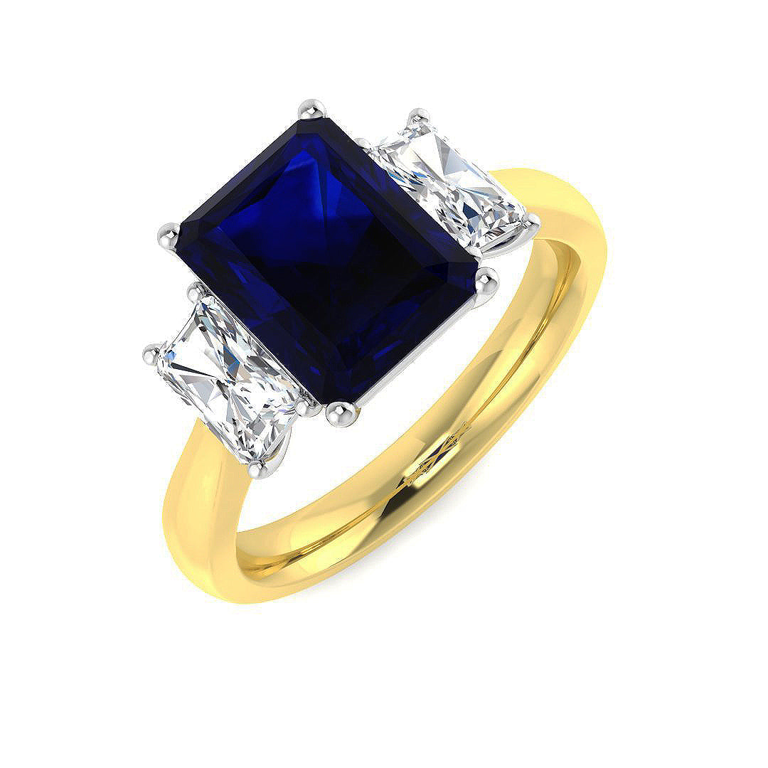 Ruby Lab-Grown Diamond Ring 3.31ct–4.51ct – SL9796 – 18k Yellow Gold