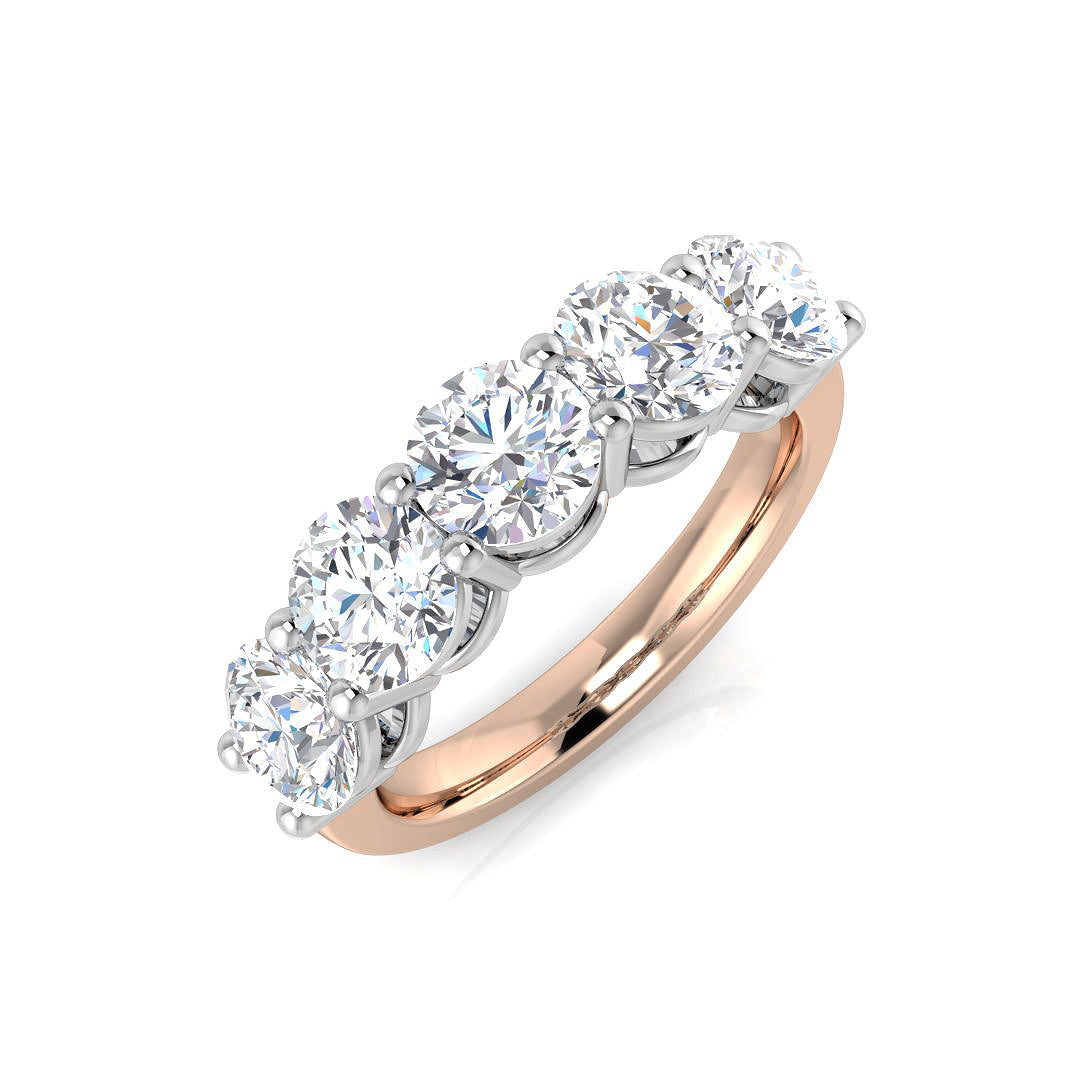 Five Stone Diamond Ring 3.08ct–3.2ct – SR377 – 18k Yellow Gold