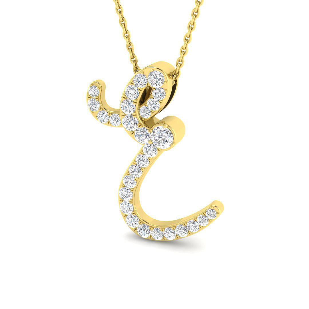 Initials Diamond Ring 0.28ct–0.63ct – SP4909-E – 18k Yellow Gold