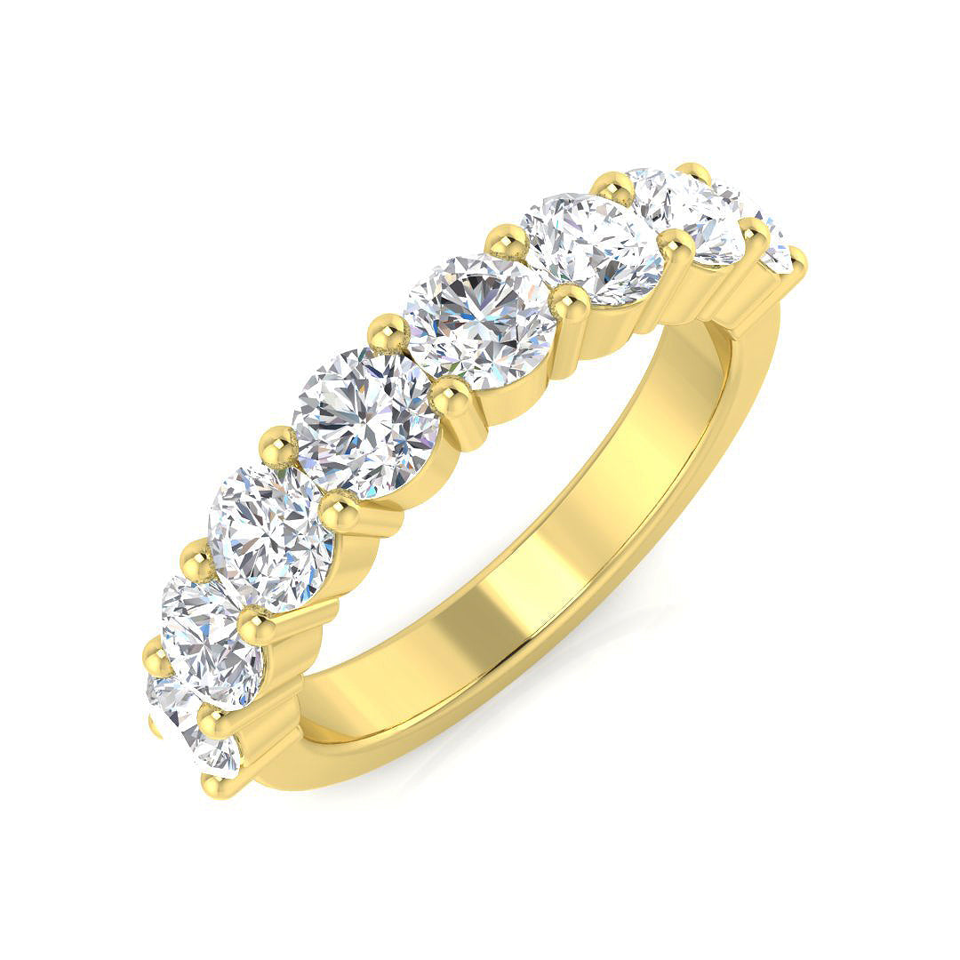Half Eternity Diamond Ring 1.52ct – XYR13168 – 18k Yellow Gold