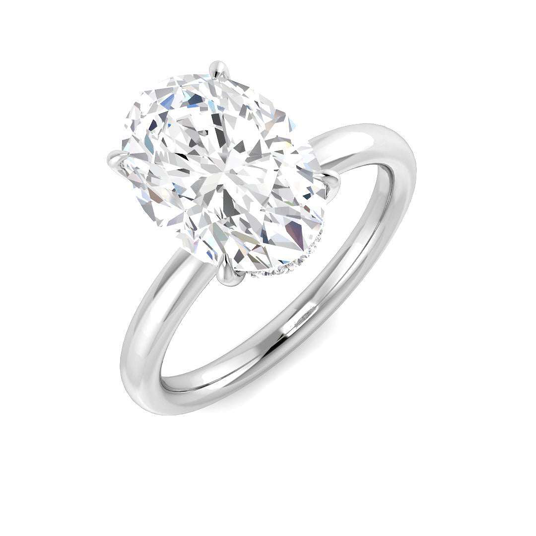 Engagement Lab-Grown Diamond Ring 3.15ct–3.17ct – SR5692 – 18k White Gold