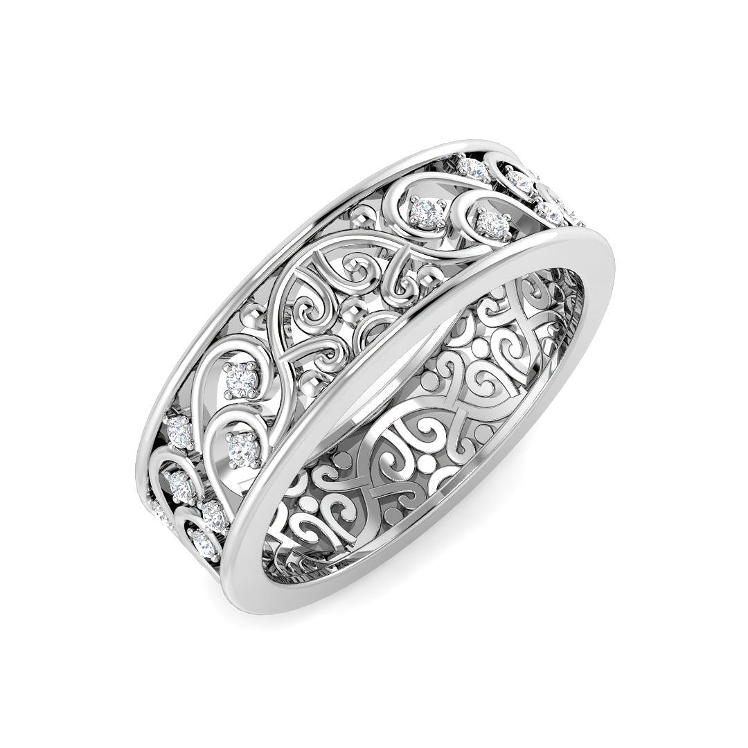 Fancy Diamond Ring 0.1ct – SR5990 – 18k White Gold