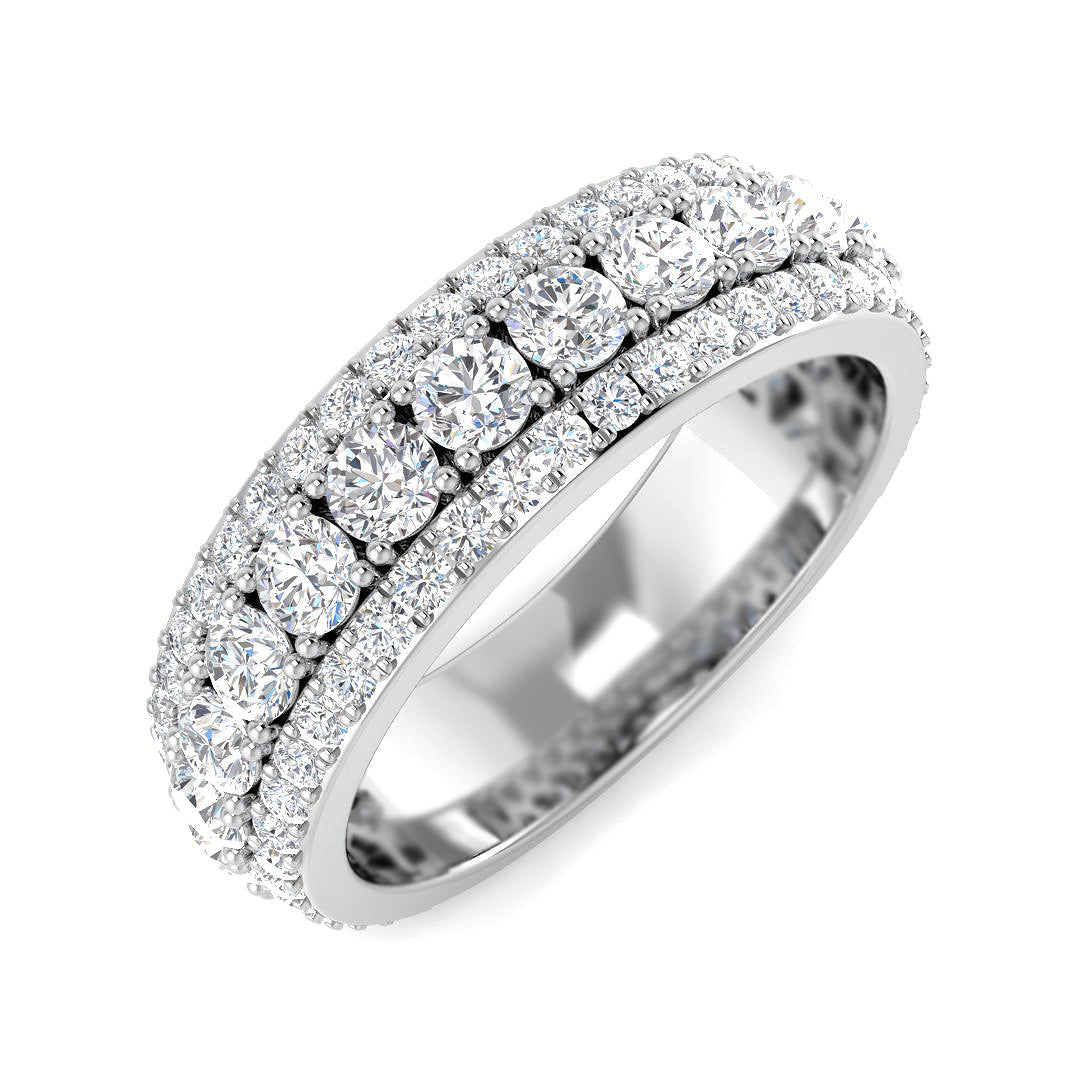 Half Eternity Diamond Ring 1.75ct–2.5ct – SL9510 – 18k White Gold