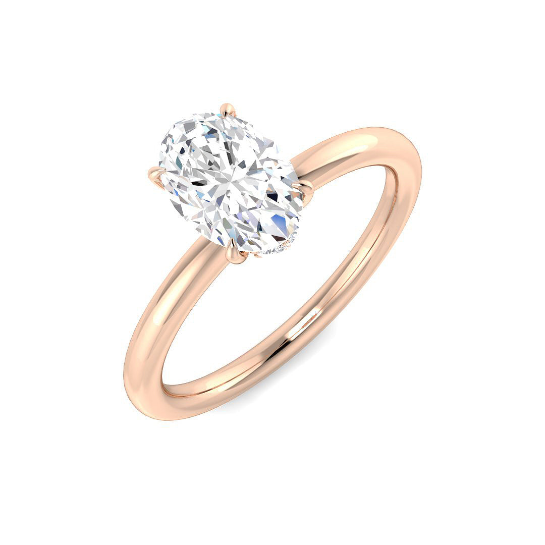Engagement Lab-Grown Diamond Ring 1.09ct–1.11ct – SR5715 – 18k Rose Gold