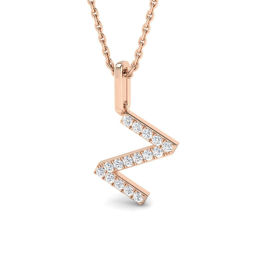 Initials Diamond Ring 0.14ct – SP5171-Z – 18k Rose Gold