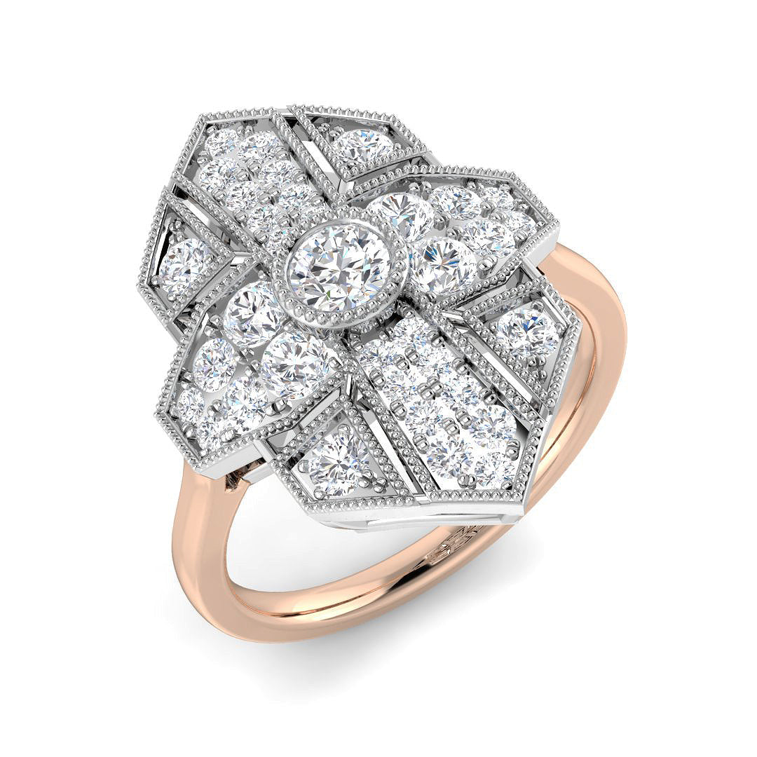 Vintage Diamond Ring 0.35ct–1.01ct – SL8349 – 18k Rose Gold