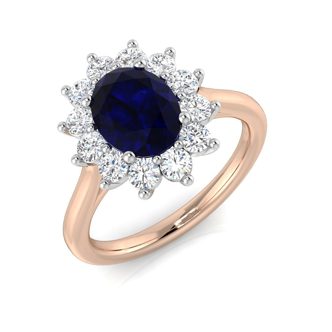 Cluster Diamond Ring 1.92ct–3.43ct – SR136~BS – 18k Rose Gold