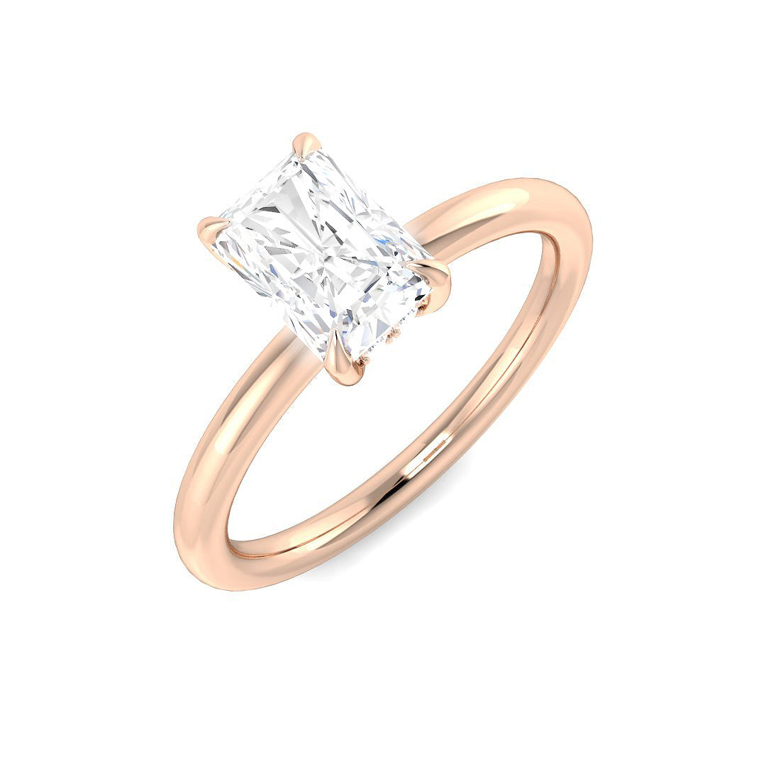 Engagement Lab-Grown Diamond Ring 1.1ct–1.2ct – SR6202 – 18k Rose Gold