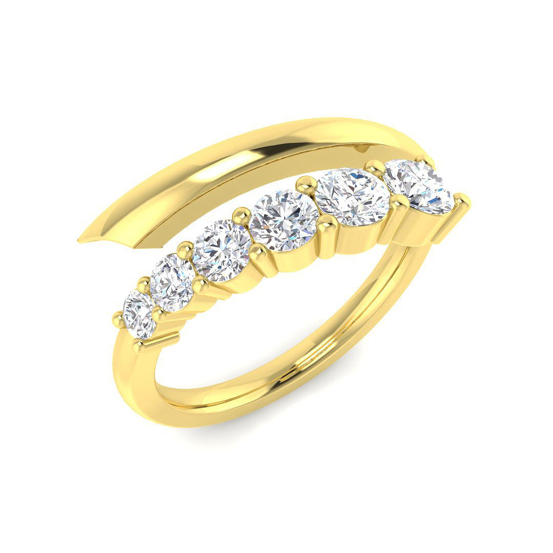 Fancy Diamond Ring 0.81ct–0.82ct – SR4883 – 18k Yellow Gold