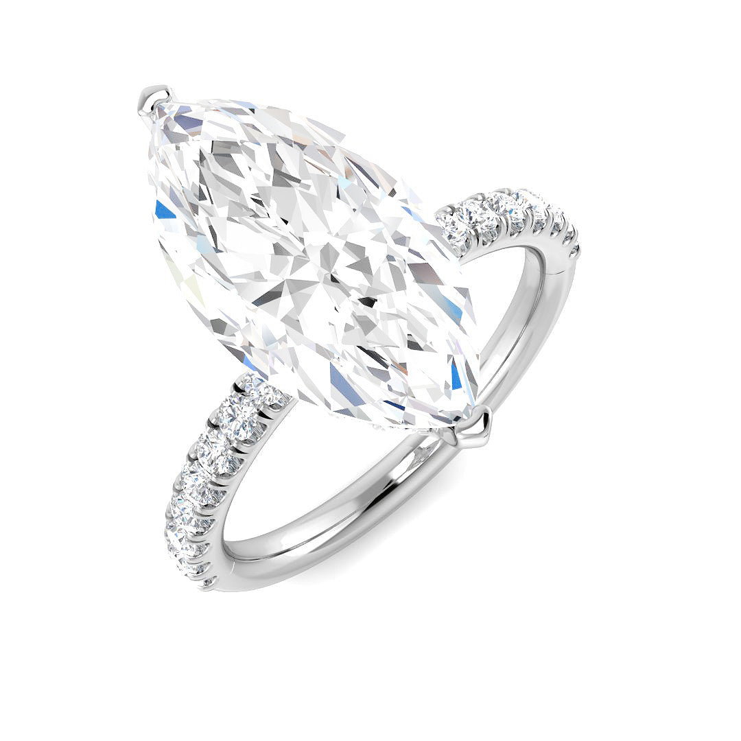 Engagement Lab-Grown Diamond Ring 1.02ct–5.58ct – SR5819 – 18k White Gold