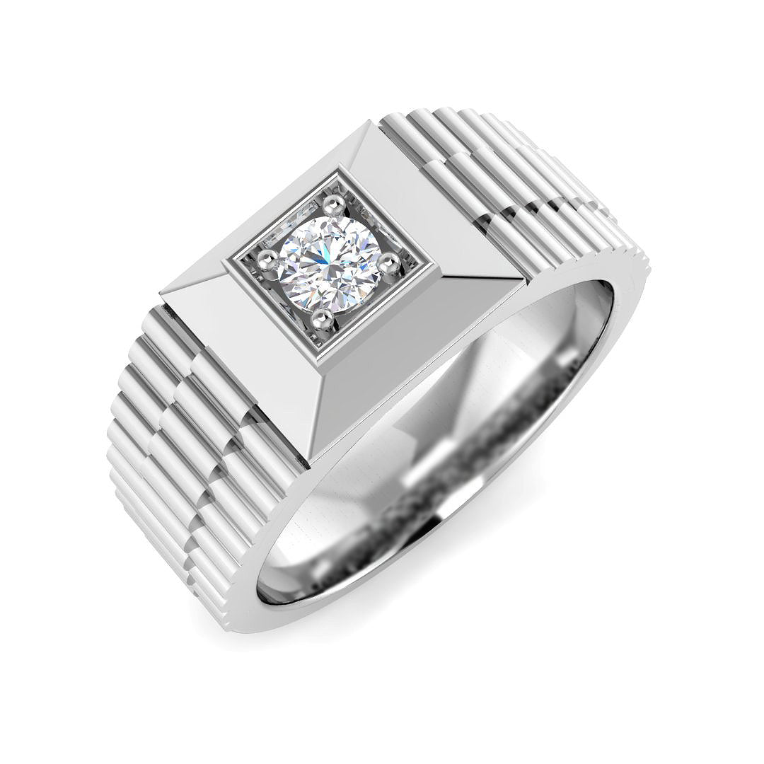 Signet Diamond Ring 0.23ct–1.03ct – SR4462 – 18k White Gold