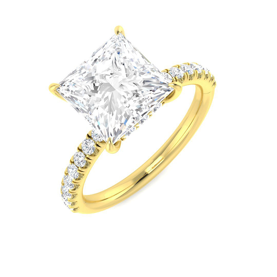 Engagement Lab-Grown Diamond Ring 1.26ct–5.49ct – SR5803 – 18k Yellow Gold