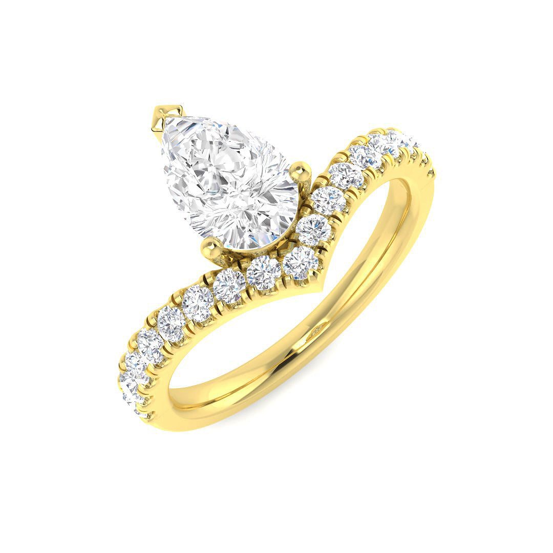 Engagement Lab-Grown Diamond Ring 1.4ct–1.48ct – SR4341 – 18k Yellow Gold