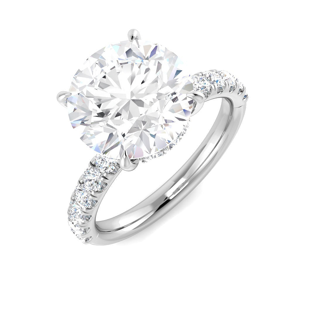 Engagement Lab-Grown Diamond Ring 4.55ct–4.57ct – SR5646 – 18k White Gold