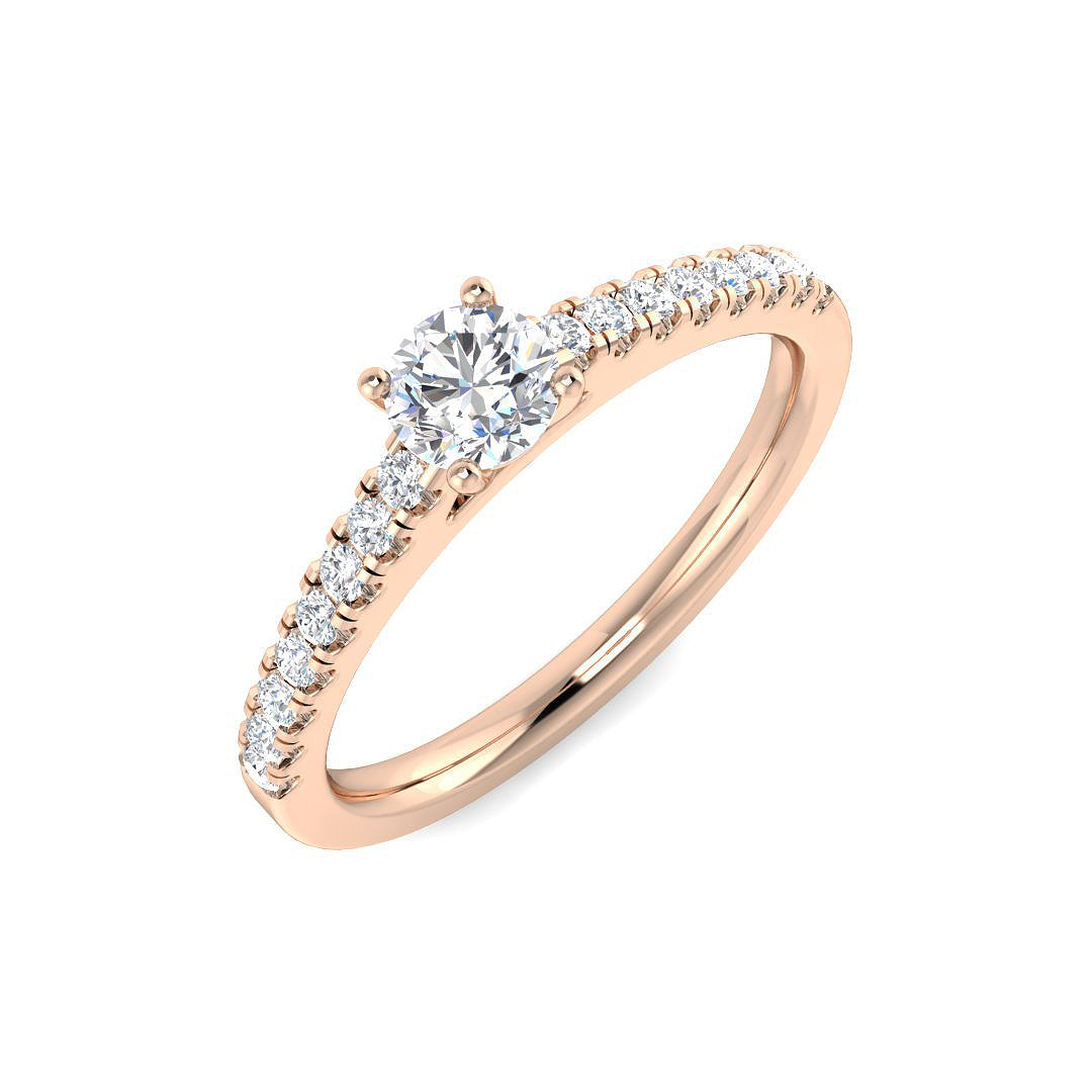 Engagement Diamond Ring 0.44ct – BJR0469 – 18k Rose Gold