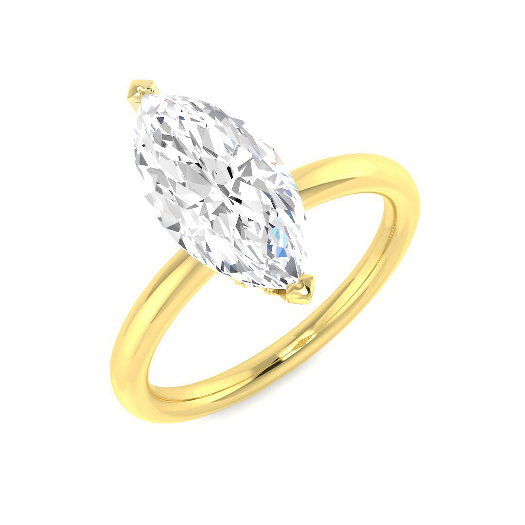 Engagement Lab-Grown Diamond Ring 2.18ct–2.2ct – SR6041 – 18k Yellow Gold