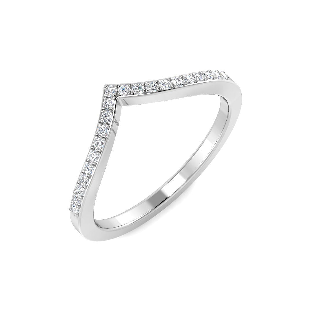 Wishbone Diamond Ring 0.1ct–0.29ct – SR3878 – 18k White Gold