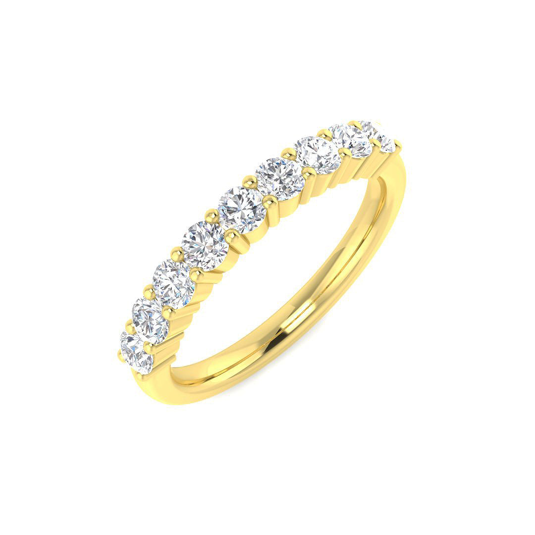 Half Eternity Diamond Ring 0.48ct – SR5303 – 18k Yellow Gold