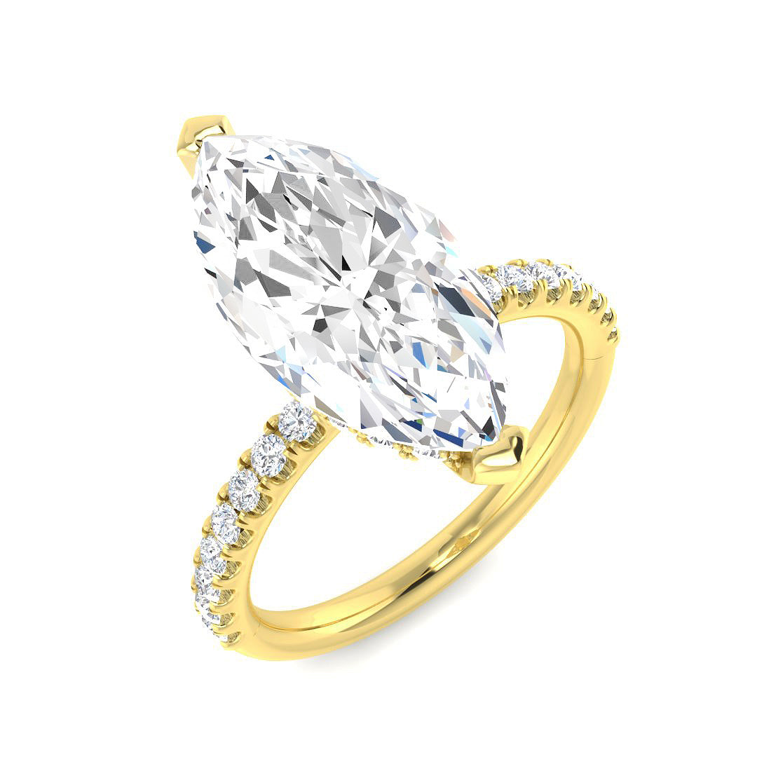 Engagement Lab-Grown Diamond Ring 1.02ct–5.58ct – SR5819 – 18k Yellow Gold