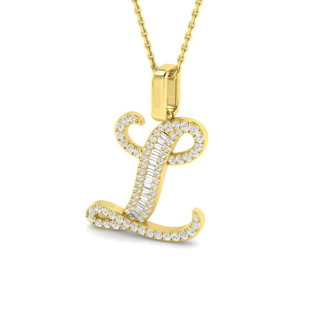 Initials Diamond Ring 0.45ct – SP6883-L – 18k Yellow Gold