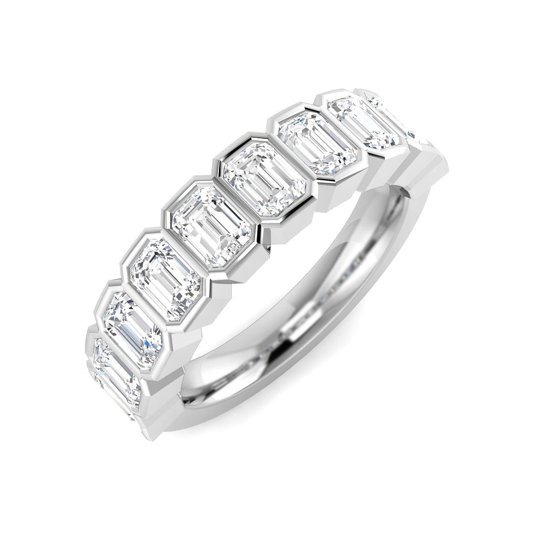 Half Eternity Diamond Ring 1.06ct–2.08ct – SR3896 – 18k White Gold