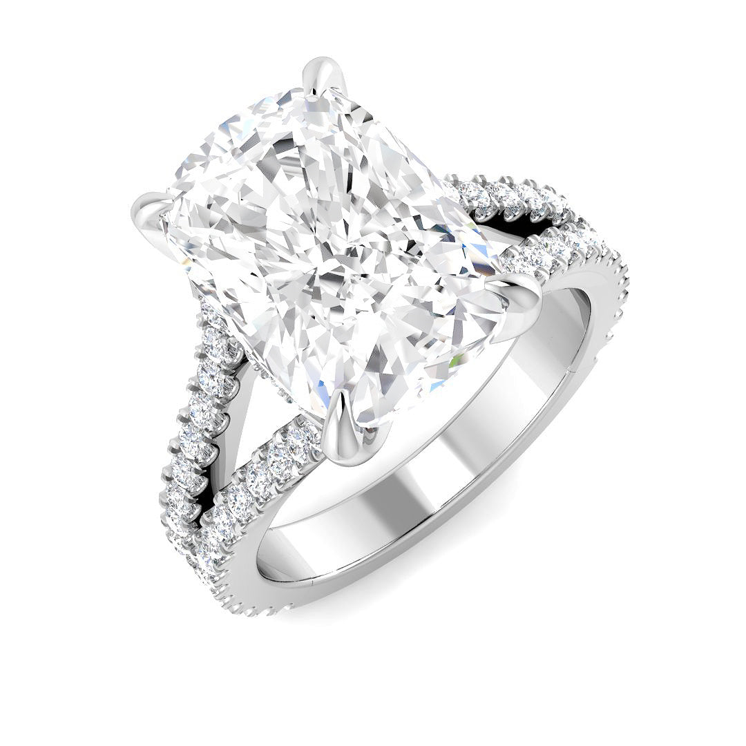 Engagement Lab-Grown Diamond Ring 2.61ct–5.74ct – SR4834 – 18k White Gold