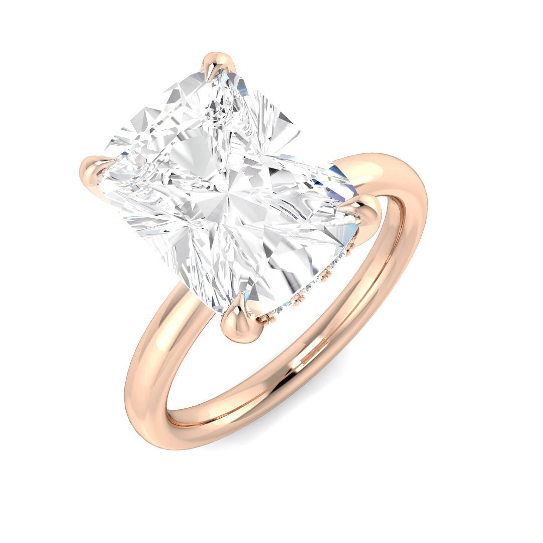 Engagement Lab-Grown Diamond Ring 5.22ct–5.25ct – SR5767 – 18k Rose Gold