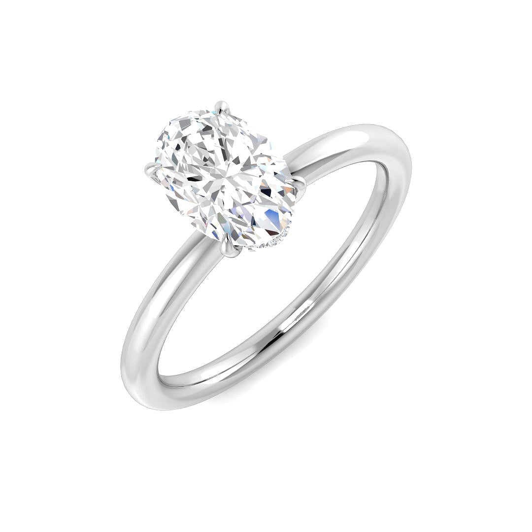 Engagement Lab-Grown Diamond Ring 1.09ct–1.11ct – SR5715 – 18k White Gold