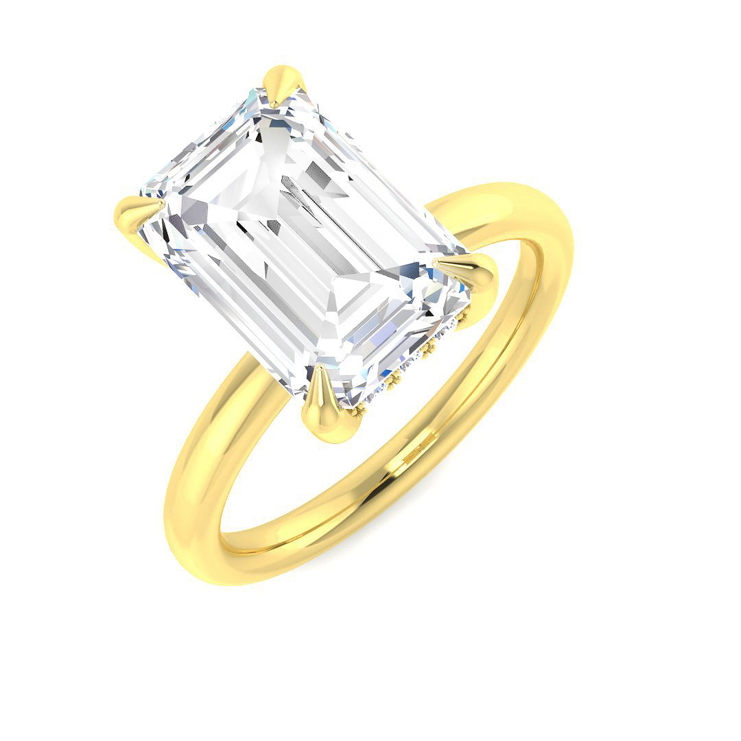 Engagement Lab-Grown Diamond Ring 4.22ct–4.26ct – SR6001 – 9k Yellow Gold