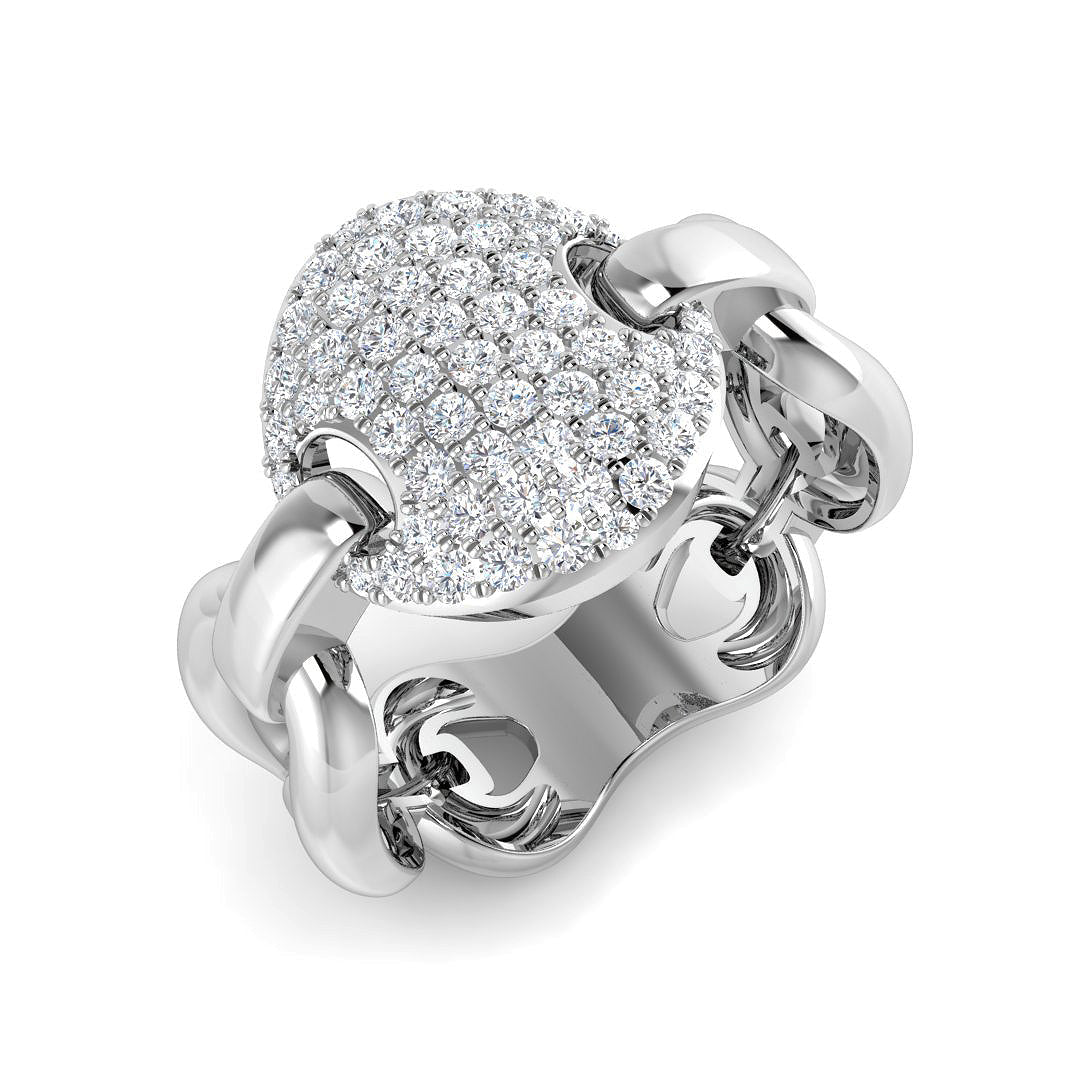 Fancy Diamond Ring 0.55ct – SR4665 – 18k White Gold