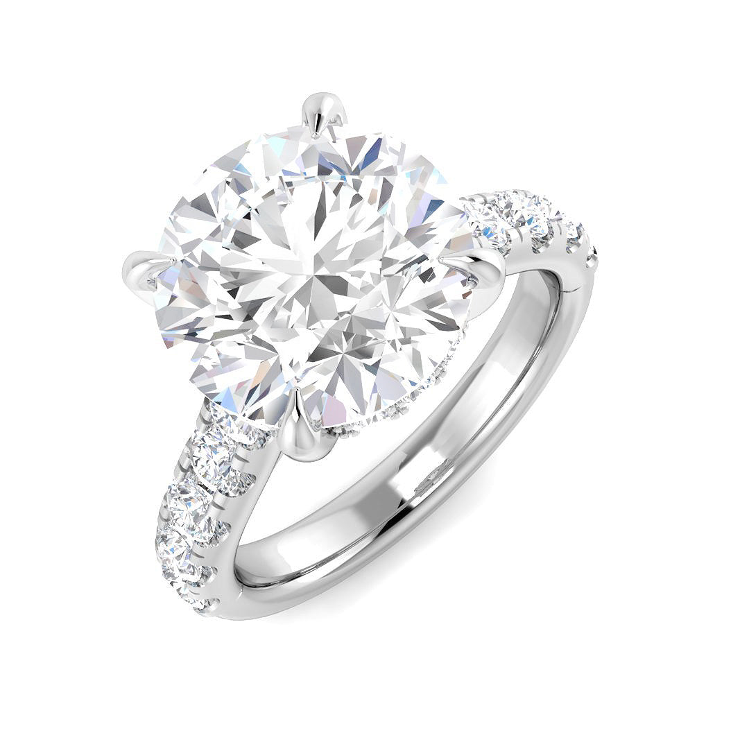 Engagement Lab-Grown Diamond Ring 5.94ct–5.97ct – SR5599 – 18k White Gold