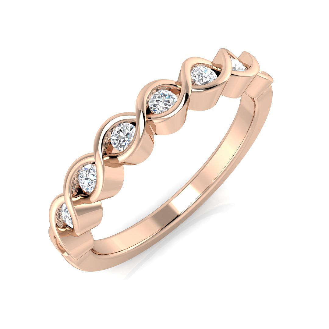 Half Eternity Diamond Ring 0.24ct – BJR0563 – 18k Rose Gold