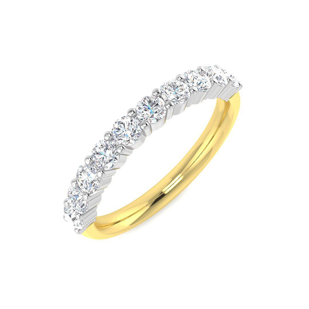 Half Eternity Diamond Ring 0.77ct – SR4961 – 9k Yellow Gold