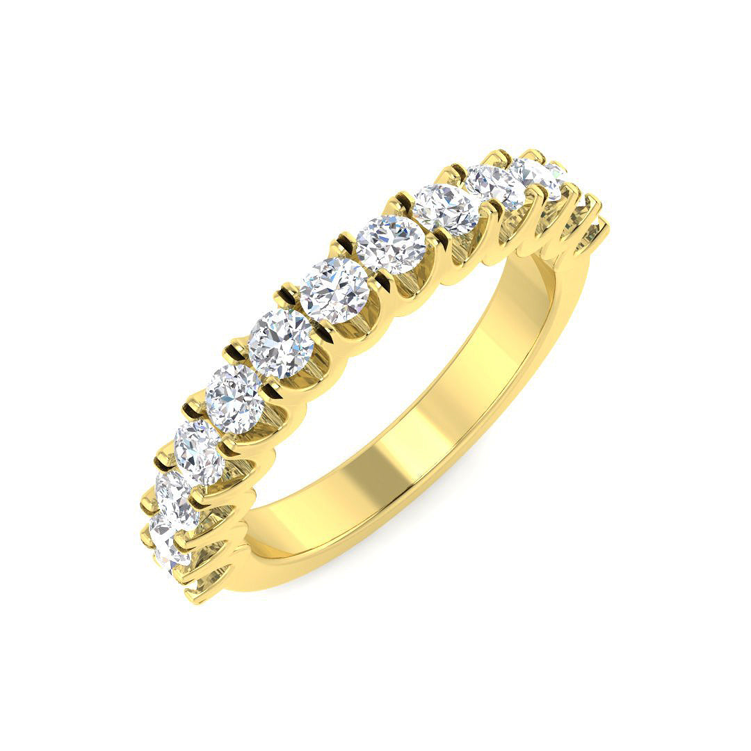 Half Eternity Diamond Ring 0.33ct–1.02ct – SR3728 – 18k Yellow Gold