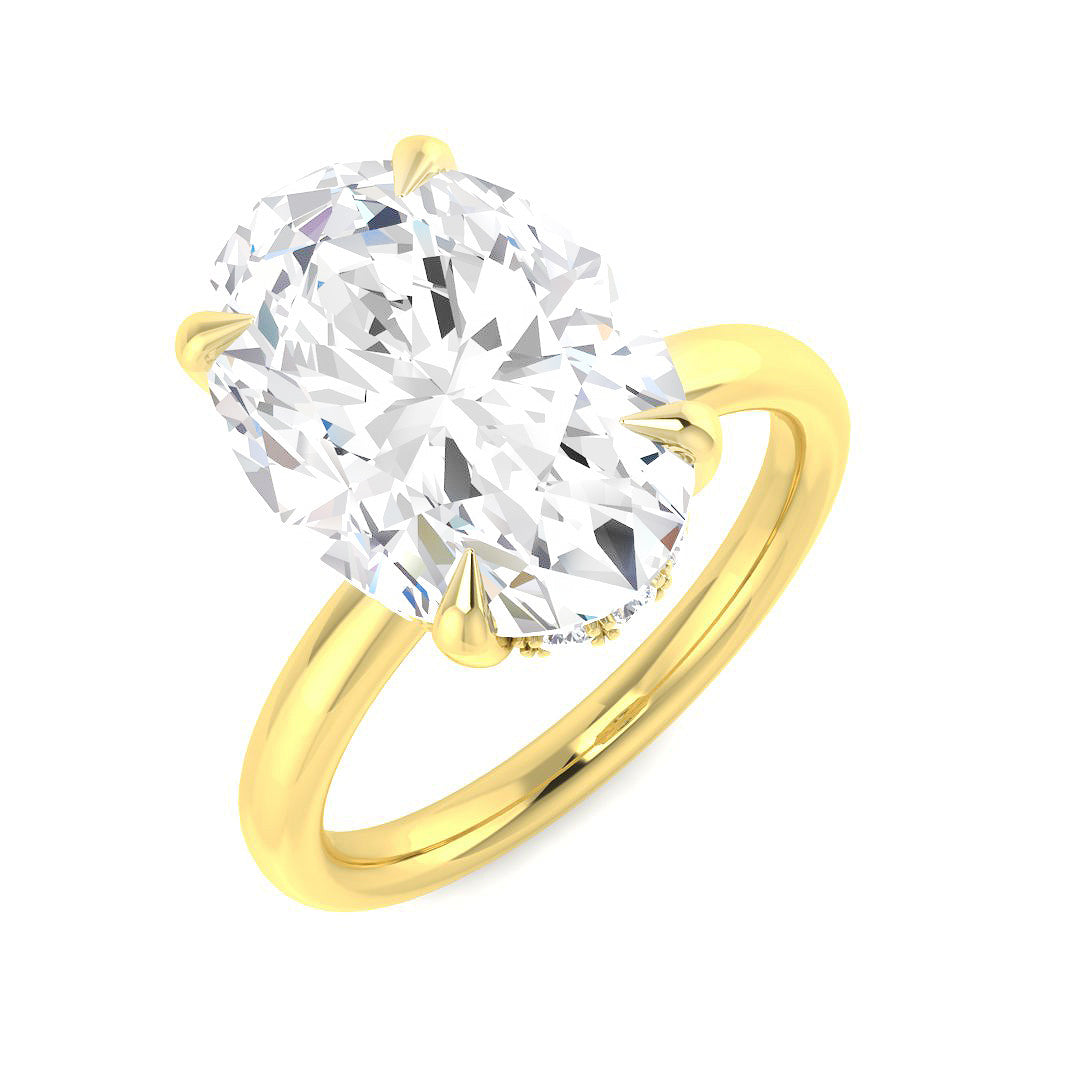 Engagement Lab-Grown Diamond Ring 5.2ct–5.24ct – SR5873 – 18k Yellow Gold