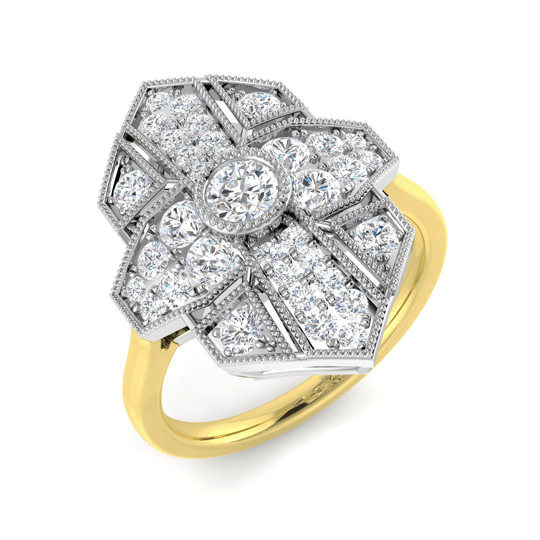 Vintage Diamond Ring 0.35ct–1.01ct – SL8349 – 18k Yellow Gold