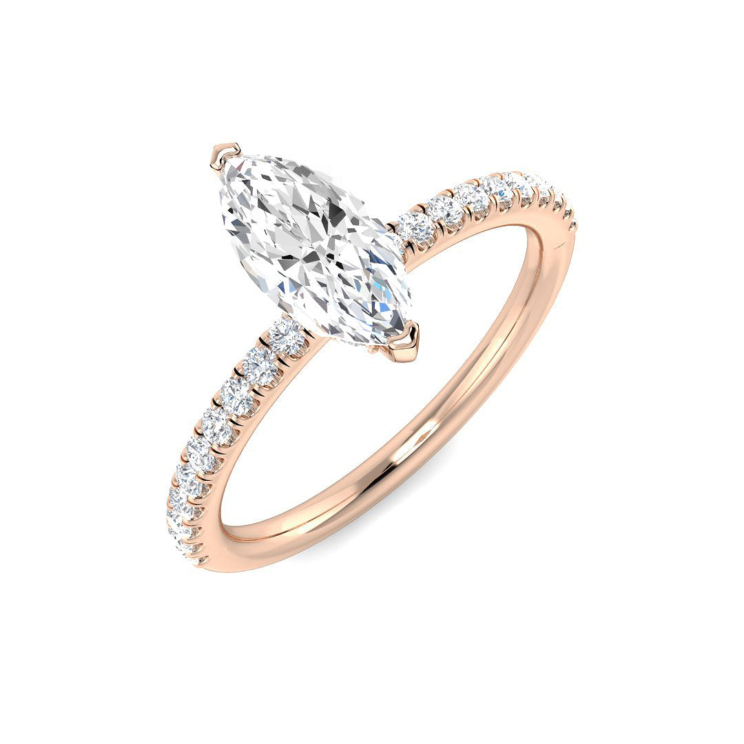 Engagement Lab-Grown Diamond Ring 1.02ct–5.58ct – SR5819 – 18k Rose Gold