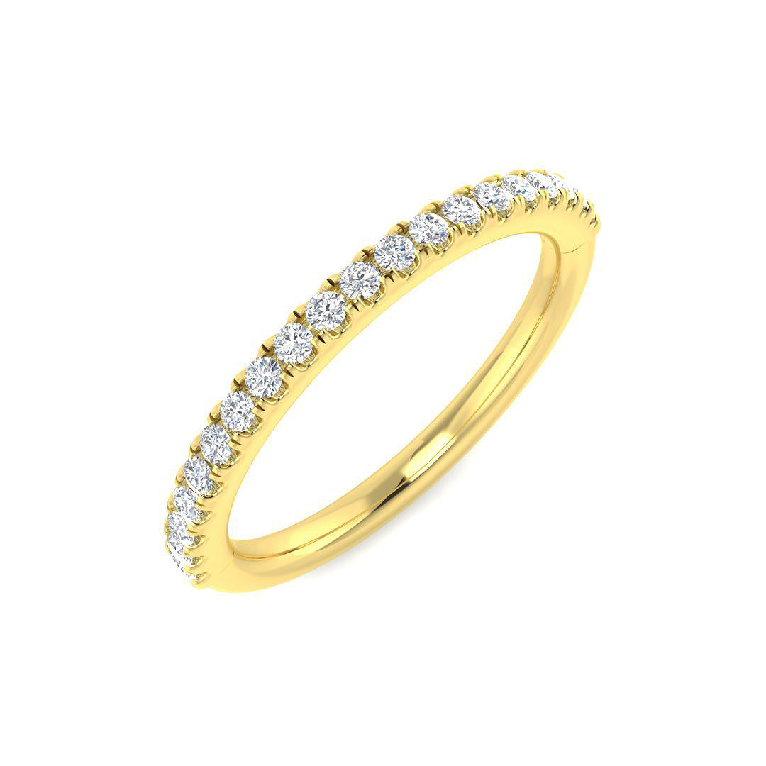 Half Eternity Diamond Ring 0.22ct–0.24ct – SR3329 – 18k Yellow Gold