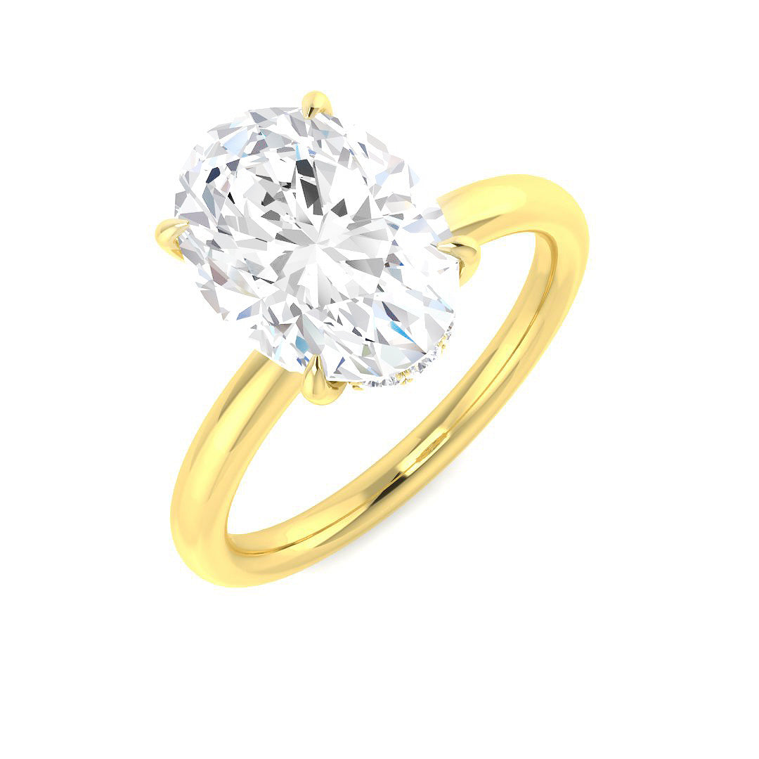 Engagement Lab-Grown Diamond Ring 3.14ct–3.18ct – SR5871 – 18k Yellow Gold