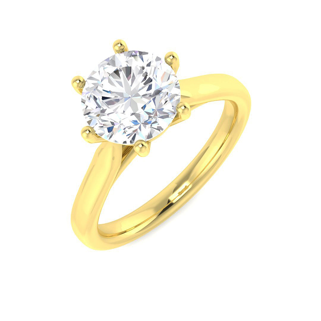 Engagement Lab-Grown Diamond Ring 1.79ct–1.88ct – SR5171 – 18k Yellow Gold