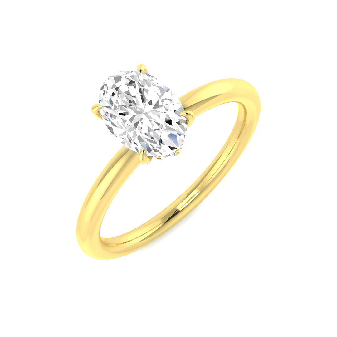Engagement Lab-Grown Diamond Ring 1.07ct–1.12ct – SR5869 – 18k Yellow Gold